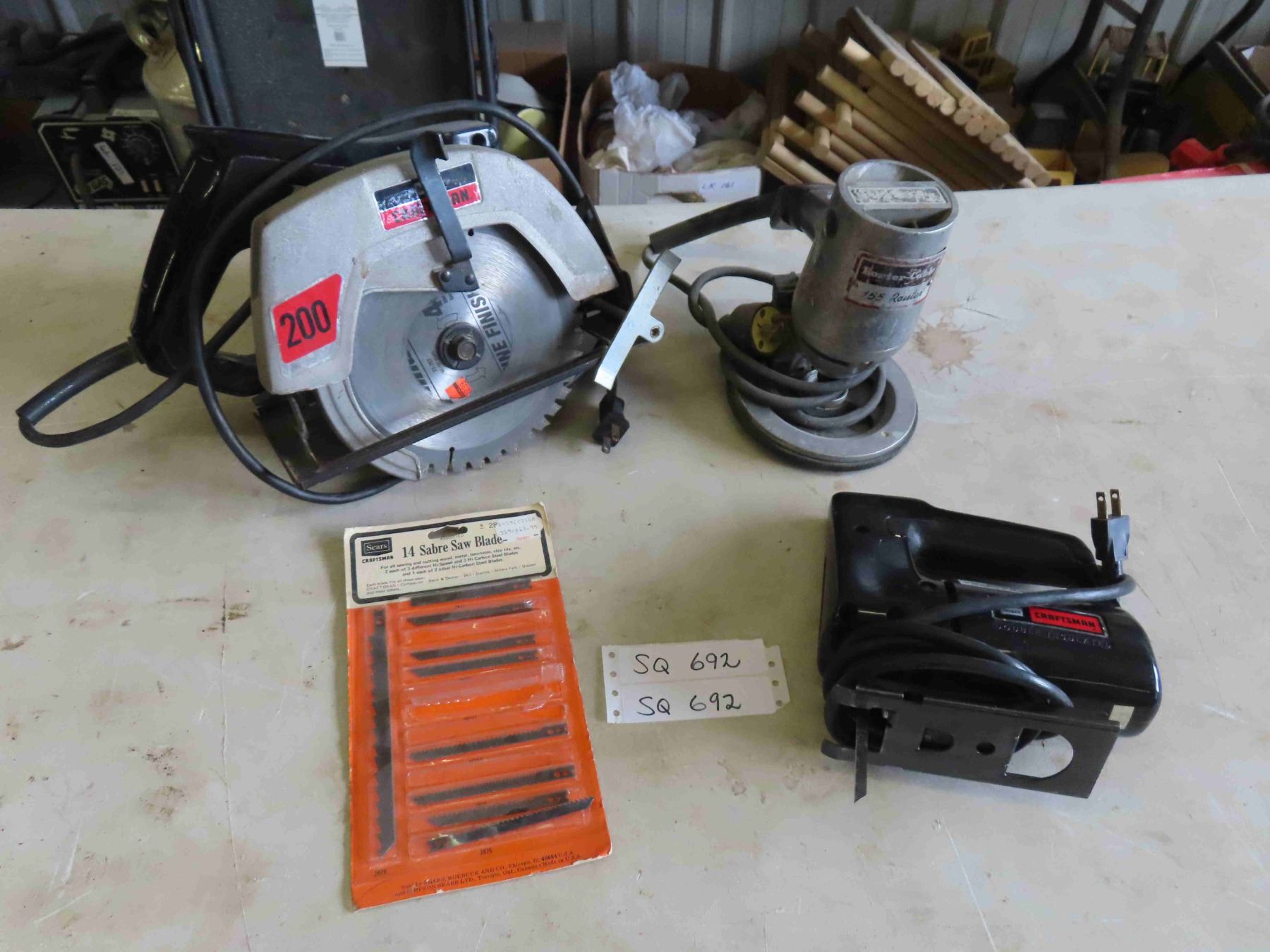 Power Tools: Craftsman 7 1/4'' Circular Saw , Router , Jig Saw with