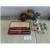 Image 1 : Haddon Hall 3pce Carving Set in Case, Meat Grinder with 