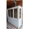 Image 1 : Vintage Painted Store Display Cabinet with 2 Slide Glass Doors