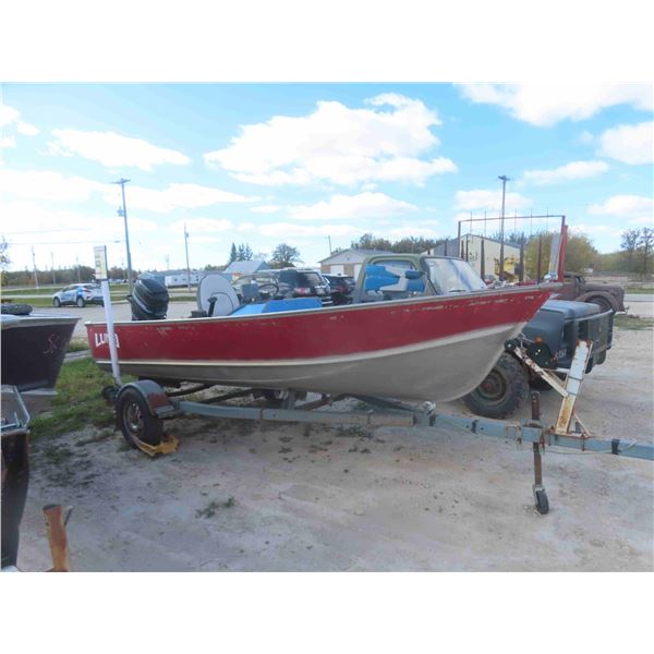 Lund Model Pike Aluminum 16ft Boat with 2 Stroke 50HP Mercury and 