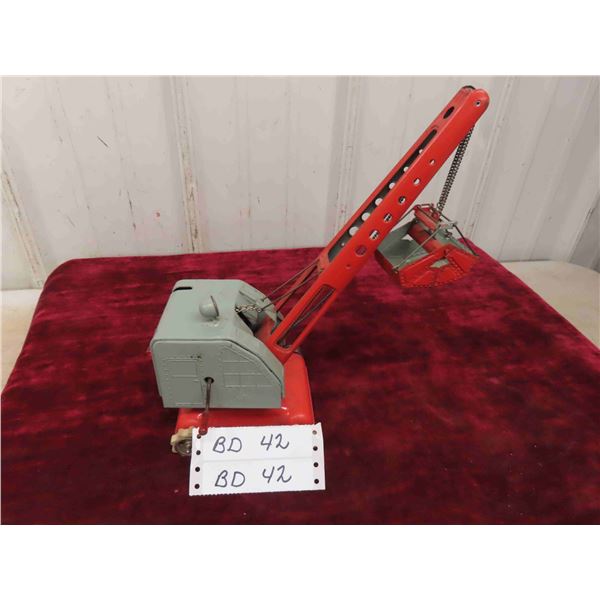 MTZ Vintage Metal Toy Steam Shovel 12'' Tall - Great Old Toy in Great