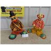 Image 1 : (2) Vintage Paper Mache Clowns Tallest is 17'' 