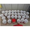 Image 2 : 30 Plastic Drink Cups with 10 Lids Advertising Coca Cola , Has