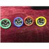 Image 2 : 12 Vintage Plastic Batman Rings (Vending Machine Prizes) in a Vinyl 