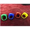 Image 3 : 12 Vintage Plastic Batman Rings (Vending Machine Prizes) in a Vinyl 