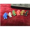Image 2 : 10 Vintage Plastic Gumby Rings (Vending Machine Prizes) in a Vinyl