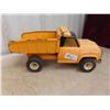 Image 2 : Tonka Dump Truck 14'' x 6'' x 6 1/4'' , Metal Van, John Deere Tractor By