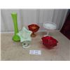 Image 1 : Art Glass : Vases, Candy Dish, Plus