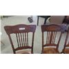 Image 2 : 6 Matching Antique Double Press Back Wood Kitchen Chairs - Nice
