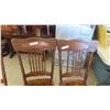 Image 8 : 6 Matching Antique Double Press Back Wood Kitchen Chairs - Nice