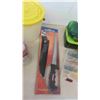 Image 10 : New Fishing Tackle, Floats, Lures, Minnow Bucket, Fillet Knife, Weights 