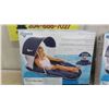 Image 2 : 3 New Aqua Pool Floating Loungers with Canopy 70'' Long 