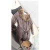 Image 1 : Size 16 Genuine Leather Brown Ladies Coat with Removeable Fox Collar