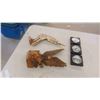 Image 1 : Wood Carved Eagle with Pecker Issue , Jaw Bone Sword Fish , Barometer 