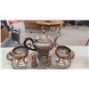 Image 3 : Silverware and Copperware: Tea Set, Planter, Dish, Pitcher, Trays, Plus