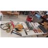 Image 1 : Saws , Miter Saw, 1/2'' Torque Wrench, Booster Cable, Tool Pouch