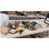 Image 1 : Electric Cords, Power Bar, Light Fixture, Cordless Drill Untested,  