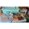 Image 1 : Crystal, Deer and Bear Ornaments, 6 Steak Knives, China, Plus 
