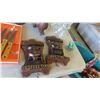 Image 2 : Crystal, Deer and Bear Ornaments, 6 Steak Knives, China, Plus 