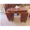Image 1 : Burel Walnut Glass Desk 29'' x 45'' x 20'' with Top Glass Protection - Gorgeous 