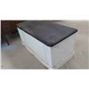 Image 2 : Painted Wood Chest Hinged Top for Storage 20'' x 42'' x 20'' 