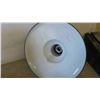 Image 8 : 3 Enamel Ceiling Lamp Fixtures (1) 18'' At Base (2) 16'' At Base 