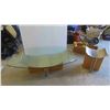 Image 1 : Funky Coffee Table with Glass Top 16'' x 52'' x 30'' , Funky End  