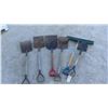 Image 1 : 6 Hand Yard Tools: Shovels, Push Snow Shovel, Spade 