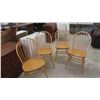 Image 1 : 4 Wood Kitchen Chairs 