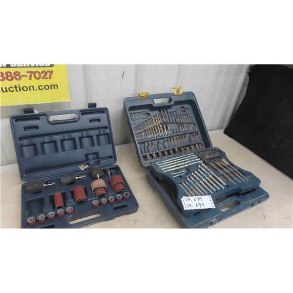 Mastercraft Power Drill with Bits and Case , Drum Sander Kit 