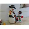 Image 1 : 2 Snowman Blow Molds 32'' & 21'' Tall 