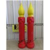 Image 2 : 2 Noel Candle Blow Molds 39'' Tall 