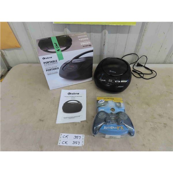 Portable CD Boom Box, New Axis Pad FX Controller 