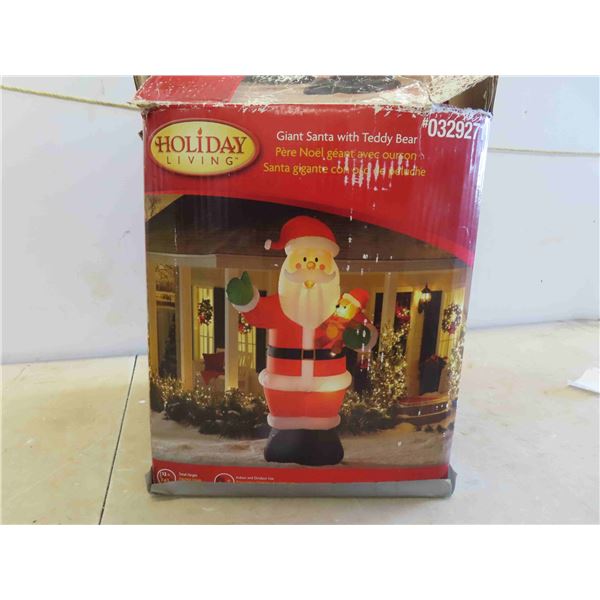 Inflatable Giant Santa with Teddy Bear 12ft Tall 
