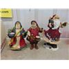 Image 3 : Christmas Santas Tallest 12'' , Light Up Single Light , Cracked Glass Candle  