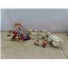 Image 1 : Christmas Tea Pot with 6 Cups , Santa Salt and Pepper Shakers, Porcelain