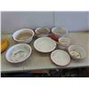 Image 1 : Enamelware 9pcs: Basin, Pie Plate, Double Boiler, Plus 