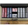 Image 3 : 2pce Pool Cue and Case , New Aluminum Case Filled with Poker Chips and