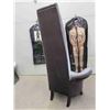 Image 2 : One Armed Bewitching Chair , Grey Velour Style Fabric 31'' w x 26'' d x 67'' t 