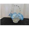 Image 2 : Bridal Basket Fenton Glass, Pink-White Opalescent Pressed