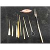 Image 1 : Vintage Crochet Hooks, Sewing Notions, Ornate Silver Plated Food Fork