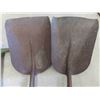 Image 2 : Yard Tools : 2 Scoop Shovels , Axe , 2 Wood Canes 
