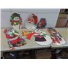 Image 1 : 6 Vintage Christmas Decorations Tallest is 28'' - 3 are 2 Sided 