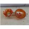Image 8 : 9pcs Carnival Glass: Vase, Serving Plates, Plus 