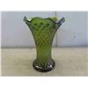 Image 6 : 3pcs Carnival Glass : Vase , Candy Dish , Basket 