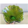 Image 7 : 3pcs Carnival Glass : Vase , Candy Dish , Basket 