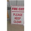 Image 2 : 3 Fire Exit Signs 18'' x 24'' 