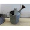 Image 2 : 2 Galvanized Watering Cans, Graniteware Strainer, Texas Mickey 