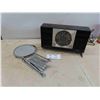 Image 1 : Vintage Admiral Radio , Extendable Wall Mount Mirror , Hard Cover