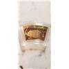 Image 1 : Chinese 24kt Gold Plated Fan Shaped Cattle Medallion